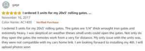 Popsport sliding gate opener Amazon user review