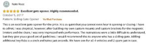 CO-Z gate opener customer review